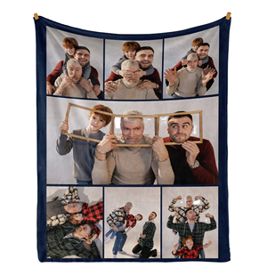 بطانية فلانيل قابلة للتخصيص بتصميم شبكي من تسعة مربعات، طباعة رقمية، غطاء للقيلولة المنزلية، بطانية قابلة للطباعة بالتسامي، بطانية صور قابلة للطباعة - Product Image 3