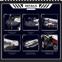 Mould King 17075 Camion-grue mobile motorisé RC, Blocs de construction, Modèle d'ingénierie pour amateurs