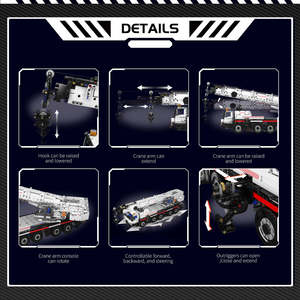 مجموعة تقنية من مولد كينج 17075، شاحنة رافعة بيضاء LTM IIIO آلية، 3248 قطعة، ألعاب مكعبات للأطفال، هدية - Product Image 5