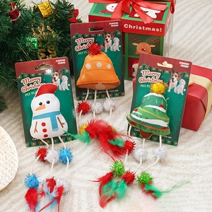 Hot Selling Trendy Kat Kauwen Speelgoed Vakantie Serie Zacht Pluche Huisdier Speelgoed Voor Molair Stijlvol Ontwerp Meerdere Opties Verpakte Tas - Product Image 1