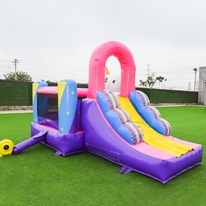 Château <span class=keywords><strong>gonflable</strong></span> pour enfants, château <span class=keywords><strong>gonflable</strong></span> de fête en forme de <span class=keywords><strong>licorne</strong></span> de dessin animé avec toboggan - Product Image 3