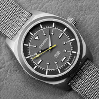 CADISEN 2026 Nouvelle Arrivée Montre Mécanique Homme avec Mouvement MIYOTA8215 Boîtier en Acier Inoxydable Bracelet en Toile Étanchéité 10 ATM
