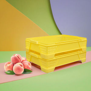 Mittelgroße recycelbare Kunststoff-Obstgarten-Mesh-Obstkorb verdickte stapelbare Kiste Hohe Beine Pfirsich kisten löcher Umsatz box - Product Image 5