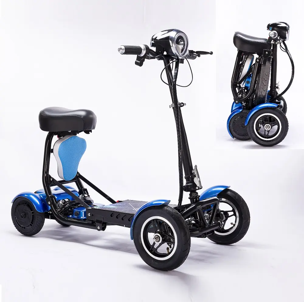 Carrito de golf de cuatro ruedas para adultos, patinete eléctrico con batería extraíble