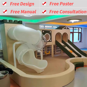 Équipement de terrain de jeu intérieur en bois de style nordique vérifié par l'ASTM, pastel <span class=keywords><strong>pour</strong></span> enfants, <span class=keywords><strong>maternelle</strong></span>, avec coussin en cuir souple - Product Image 2