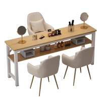 Table à ongles économique en cuir véritable pour salons de manucure, design simple et luxueux, style japonais, pour une ou deux personnes