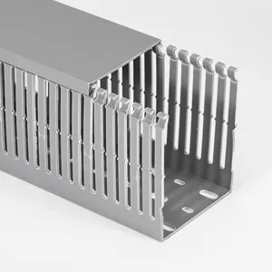 Cable trough Slotted cable trunking grey Decorative slotted wiring trough 100*80 Fine teeth Electrical trunking price