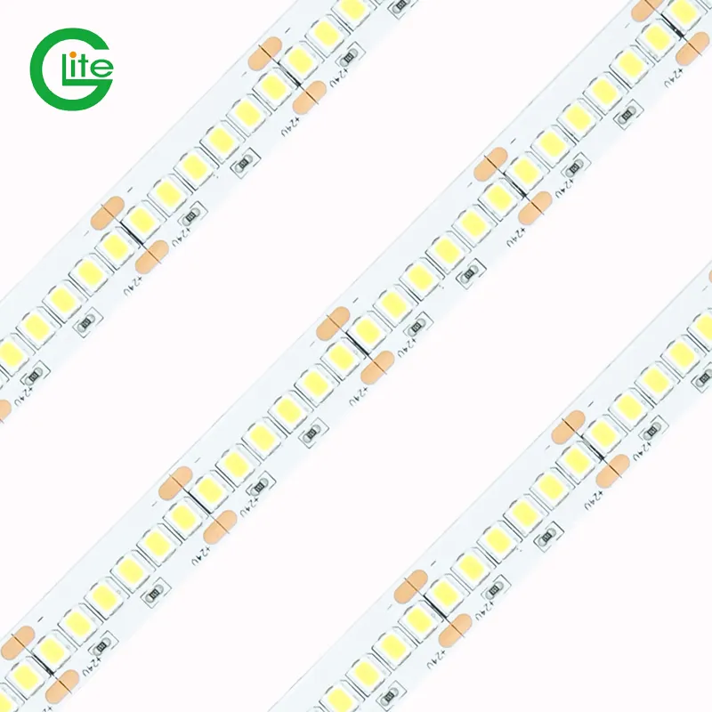 Glite High Lumen Output Waterproof Ip67 Lm80 Smd Double Row Led 2835 12v Cable Strip Adapter