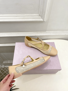 Zapatos de Mujer Jimmy de Alta Calidad, con Malla y Costuras Precisas, Suela Plana, Cómodos, con Colgante de Perla, Gran Venta - Product Image 4