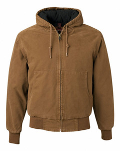 Hooded Factory Custom Heavy Duck Waxed Canvas Hooded Vintage Hoodie Cotton <strong>Fleece</strong> 350 Gsm Winter Zipper <strong>Work</strong> <strong>Jacket</strong> for Men - Product Image 4