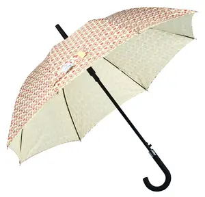 Amazon Vendedor Top preço de Atacado personalizar fashional colorido guarda-chuva em linha reta longa tops meninas extravagante guarda-chuva clara material u