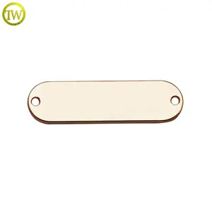 Abaya Label Wholesale Swimwear Accessory Gold Abaya Metal Tags Clothing Brand Name Metal Label With Holes