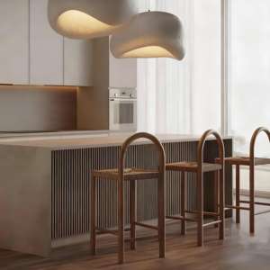 Tabourets de <span class=keywords><strong>bar</strong></span> en bois massif tressé en rotin de style designer, tabourets de <span class=keywords><strong>bar</strong></span> d'îlot de style chinois <span class=keywords><strong>vintage</strong></span> - Product Image 3