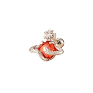 18K PVD Stainless Steel Planet CZ <b>Stud</b> <b>Earrings</b> for Women | Colorful <b>Crystal</b> Cartilage Piercing Jewelry - Product Image 1