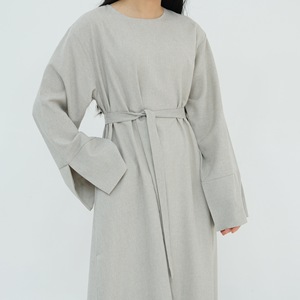 Women Linen Modest <b>Abaya</b> Long Sleeve Plain Islamic Dress Daily Wear <b>Prayer</b> Robe - Product Image 4