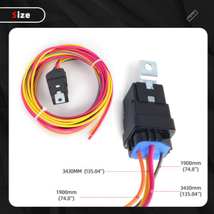 Dual <b>Electric</b> Cooling Fan Thermostat Wiring Harness 12V 40A Automotive Relay <b>Kit</b> for Retrofit Upgrade - Product Image 2