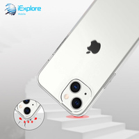 Coque de téléphone iExplore en TPU transparent souple de 2 mm avec zone anti-traces de doigts pour iPhone 17 Pro Max