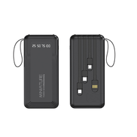 Station d'alimentation haute capacité 20000mAh 30000mAh à prix de gros avec charge rapide USB, 4 câbles intégrés et utilisation en extérieur