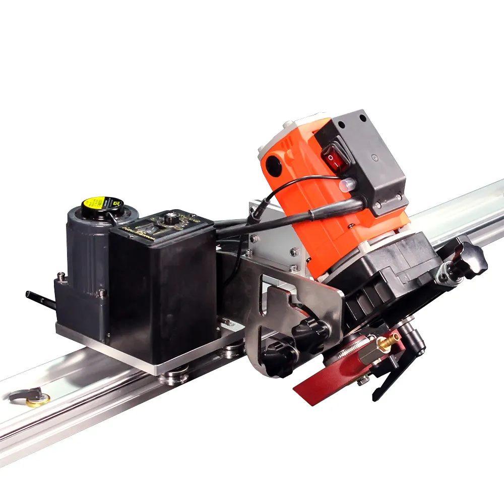 Raizi self propelled 45 degree wet electric tile rail cutter saw cutting machine for 3200mm marble sintered stone granite slab