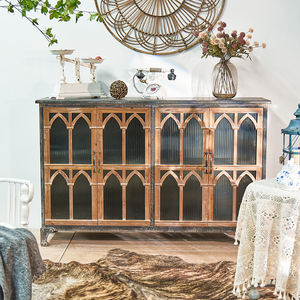 Meuble de rangement en bois de style antique noir, vente en gros, ART NEST, pour salon - Product Image 5