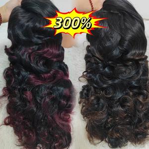 Perruque Letsfly Bouncy Wave Style 300% haute densité, ondulations lâches, lace frontal 13x4, 22 pouces, cheveux humains - Product Image 5