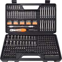 Kit d'outils professionnel de 234 pièces en acier au chrome-vanadium avec clé à cliquet magnétique, douilles et embouts de tournevis, coffret rigide pour