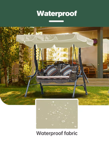 Pergola con Tettoia Impermeabile per Esterni, Gazebo, Sedia a Dondolo, Amaca, Seduta, Tenda Antipioggia per Giardino e Cortile - Product Image 2