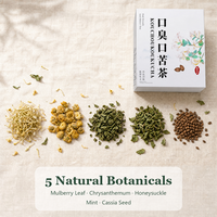 Sachets de thé aux feuilles d'herbes chinoises naturelles pour la fraîcheur buccale et le confort en cas de bouche sèche – Mélange de chèvrefeuille – Thé santé