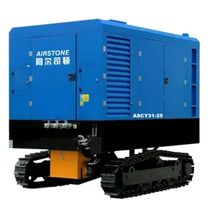 Airstone 750cfm rotary type high pressure 20 bar 25bar diesel engine screw air compressor