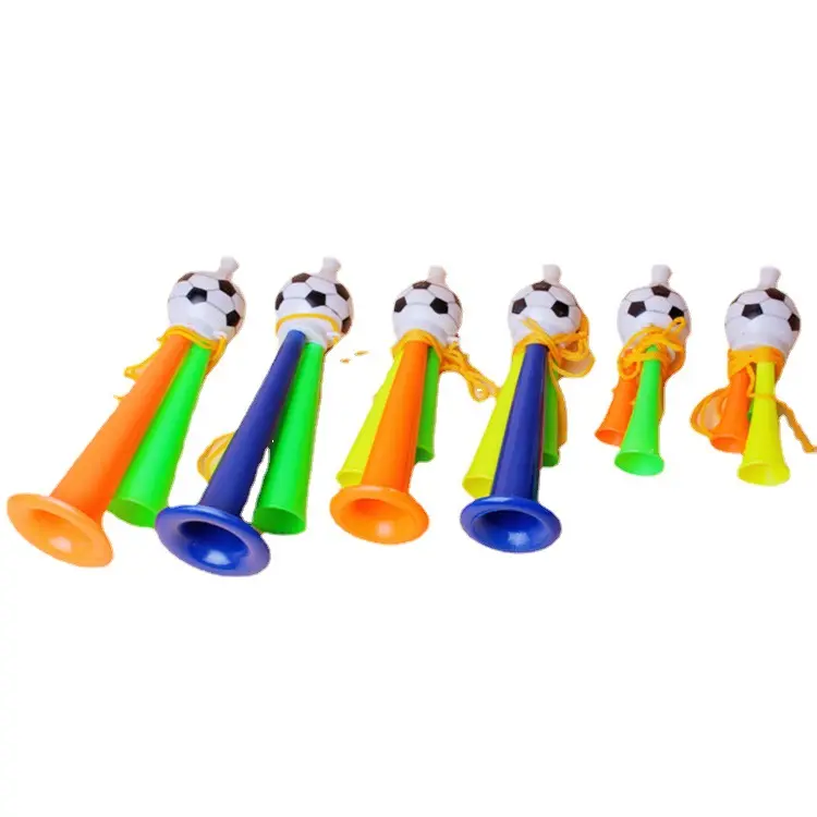 Soccer Horn European Cup Cheering Three Tone Trumpet Toys Plastic Smile Clap Hands