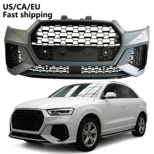 Kit carrosserie avant style RSQ3 F3 avec calandre nid d'abeille pour <span class=keywords><strong>Audi</strong></span> <span class=keywords><strong>Q3</strong></span> SQ3 8U 8U.5 2013-2019, mise à niveau facelift pour <span class=keywords><strong>Q3</strong></span> SQ3 8U - Product Image 1