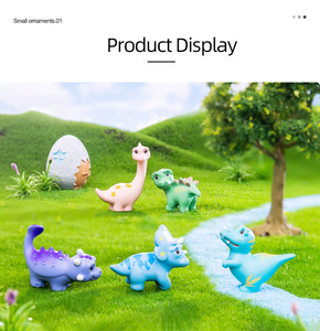 Statue d'animal de dessin animé 3D miniature de dinosaure de la série Cartoon, ornement de jardin féerique pour la décoration éducative des zoos et parcs - Product Image 6