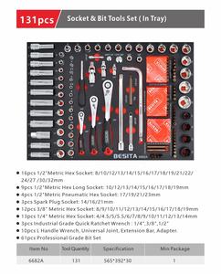 Boîte à outils à roulettes de 277 pièces, acier au chrome-vanadium robuste, armoire à outils à 7 tiroirs, norme allemande, outils pour véhicules électriques hybrides - Product Image 3