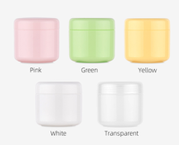 Pot en plastique transparent rond vide en PP pour crème capillaire, 10g, 20g, 30g, 50g, 100g, 150g, 200g, 250g, vente en gros