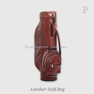 Sacs de golf en cuir 100% personnalisés, de luxe, OEM, pour chariot, vente en gros, en PU et cuir véritable, haute qualité, tendance 2025, sac de golf PLBGB en cuir premium - Product Image 3