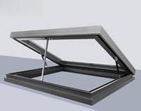 Fenêtre de toit électrique moderne avec cadre en alliage d'aluminium, ventilation oscillante, pare-soleil, double vitrage trempé