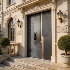 <span class=keywords><strong>Porta</strong></span> d'Ingresso Commerciale di Lusso in Acciaio Inox e Lega di Alluminio, Impermeabile, per Hotel, Appartamenti, Uso Esterno e Centri Commerciali - Product Image 3