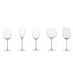 Calice in Cristallo di Lusso con Stelo <span class=keywords><strong>Rosso</strong></span>, Fatto a Mano, di Alta Qualità, per <span class=keywords><strong>Vino</strong></span> - Product Image 1