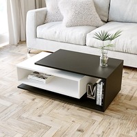 Ensemble de canapé avec table basse de style moderne, plateau en bois blanc réglable en hauteur, pour salon, meubles de maison