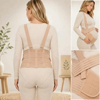 Bande de soutien pour le ventre de maternité en tissu maillé doux pour la peau 360 °   Ceinture de grossesse ergonomique réglable avec sangles de soutien dorsal