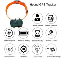 Collier GPS pour chien de chasse Ik122T, 4000 mAh, traceur, entraîneur de chien, localisateur d'animaux imperméable pour la chasse, suivi en extérieur sans limite de portée