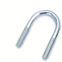 Boulon en U en acier au carbone de taille personnalisée, tête hexagonale, zingué, classe 8.8, pour serre-câbles et support structurel M8*76*160mm