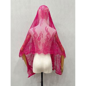 Voile rétro artistique appliqué en dentelle rouge et noire, coiffe de mariée blanche pour maquillage et photographie, style super féerique forêt - Product Image 6