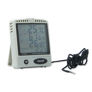 TTLTES 87792 เครื่องวัดความชื้นพร้อมหัววัดอุณหภูมิ จอแสดงผล LCD ความละเอียด 0.1 0~50 - Product Image 3