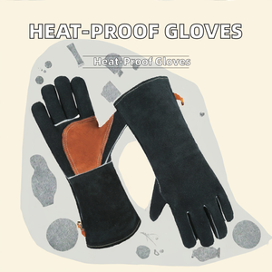 Guantes de Seguridad Personalizables al por Mayor, Resistentes al Calor, Antideslizantes, Antivibraciones, de Cuero, 11 oz, Sin Silicona, Sin Polvo, de Fábrica - Product Image 2