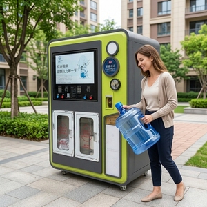 Máquina Expendedora de Agua Inteligente y Compacta con Pago por Monedas, Tarjeta y Código QR, Autoservicio Automático para Exteriores con Sistema de Agua Purificada - Product Image 3