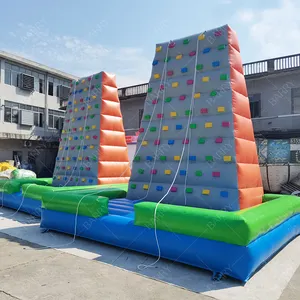 Açık karnaval oyunu 2024 şişme su kaydırağı parkı ticari kabarık şişme kaya tırmanma duvarı - Product Image 1