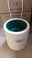 Rouleau de caoutchouc de décorticage de riz SBR de couleur blanche de 10 "* 10" pour les machines de rizerie sur tambour en acier de fer