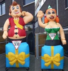 Hot Sale 0,55mm PVC aufblasbar Neues Design Voll druck Aufblasbarer Abraham Cartoon mit Gebläse für Werbung - Product Image 5