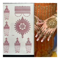 Autocollants de tatouage temporaire au henné rouge de haute qualité, motifs de tatouage au henné marron pour femmes